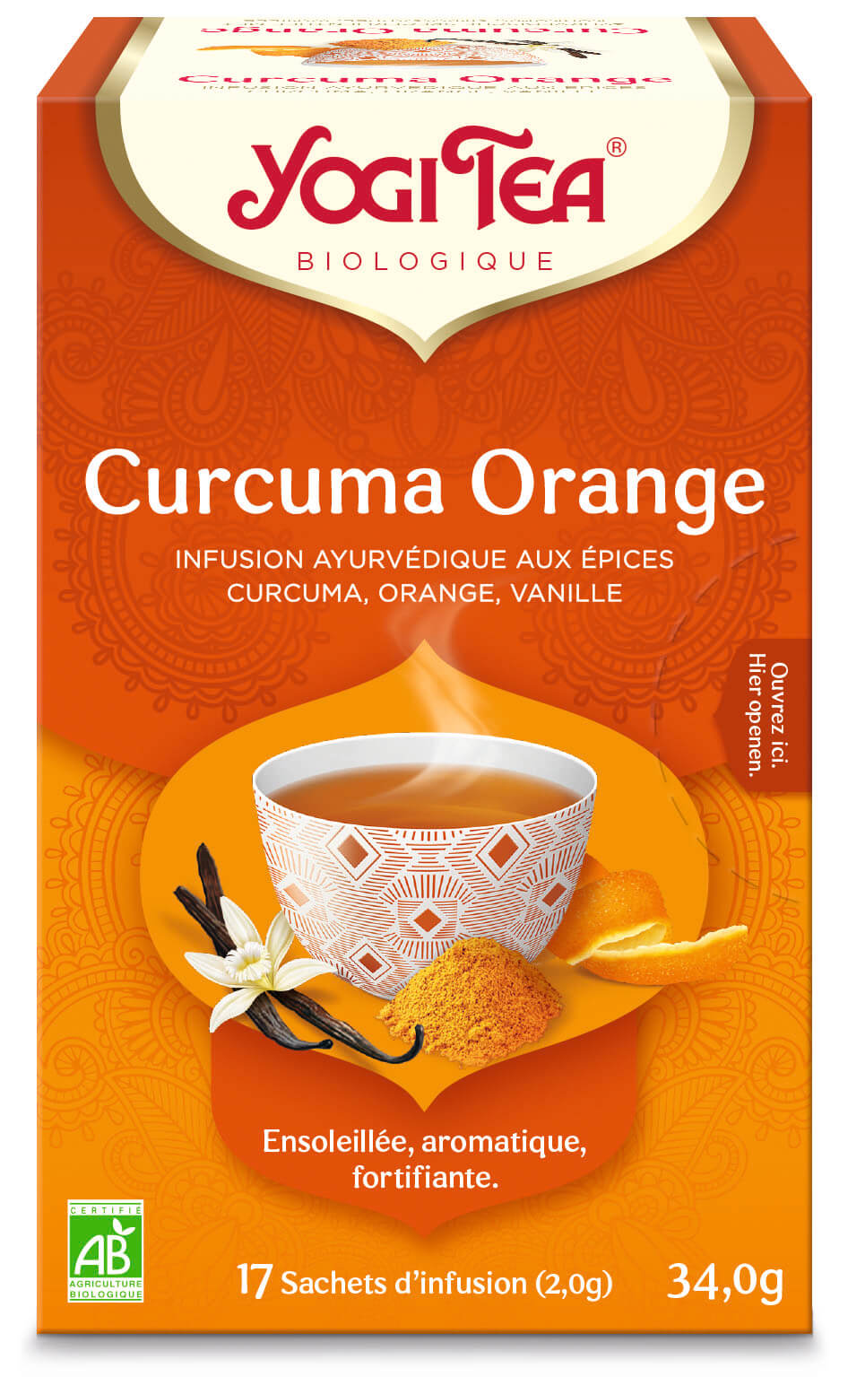 Yogi thé Curcuma orange bio 17 sachets